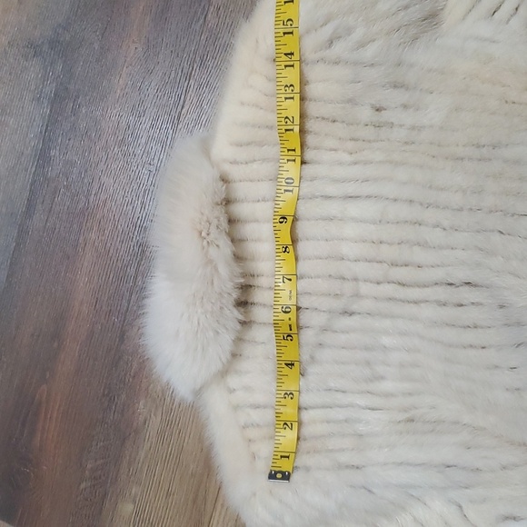 Vintage mink corded coat zinman furs tourmaline cream fox collar euc - Picture 13 of 13